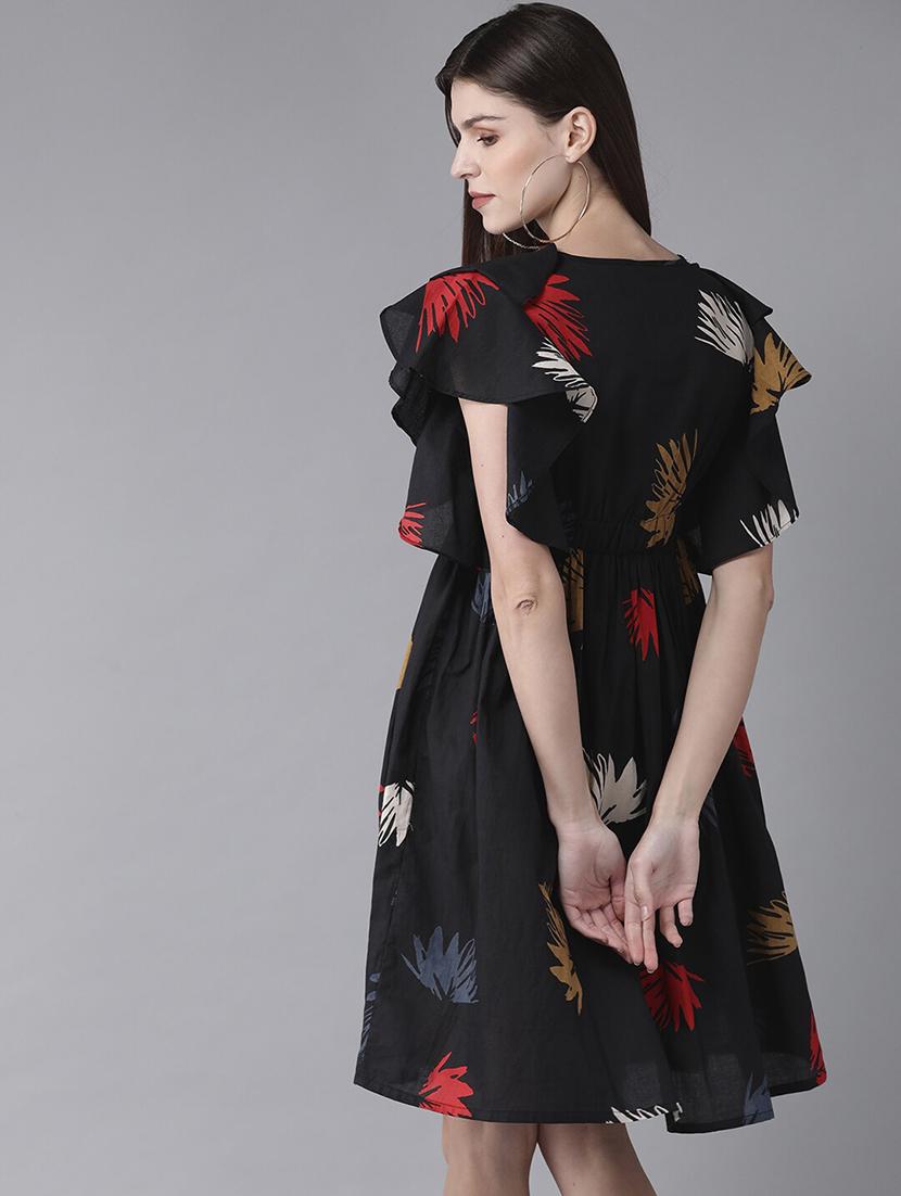 floral print a-line dress - 17434553 - Zoom Image - 3