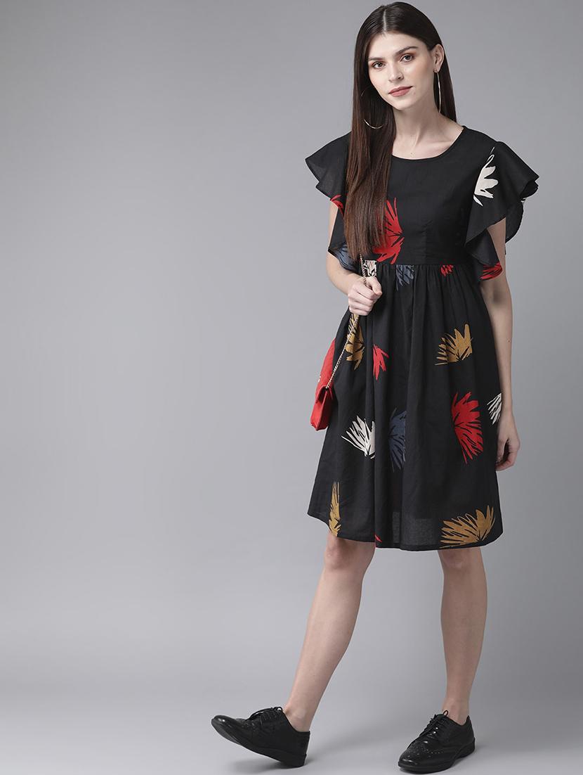 floral print a-line dress - 17434553 - Zoom Image - 4