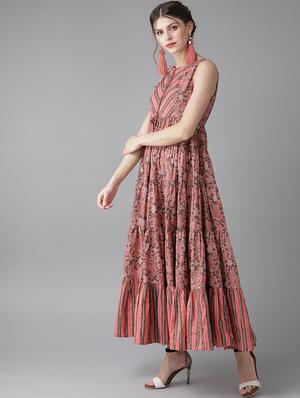 printed tiered dress - 17434558 - Standard Image - 2