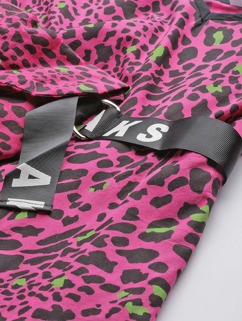 animal print dress with fabric pouch - 17434563 - Zoom Image - 5