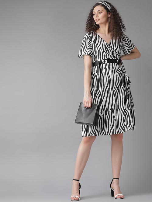 white viscose wrap dress - 17434566 - Standard Image - 1
