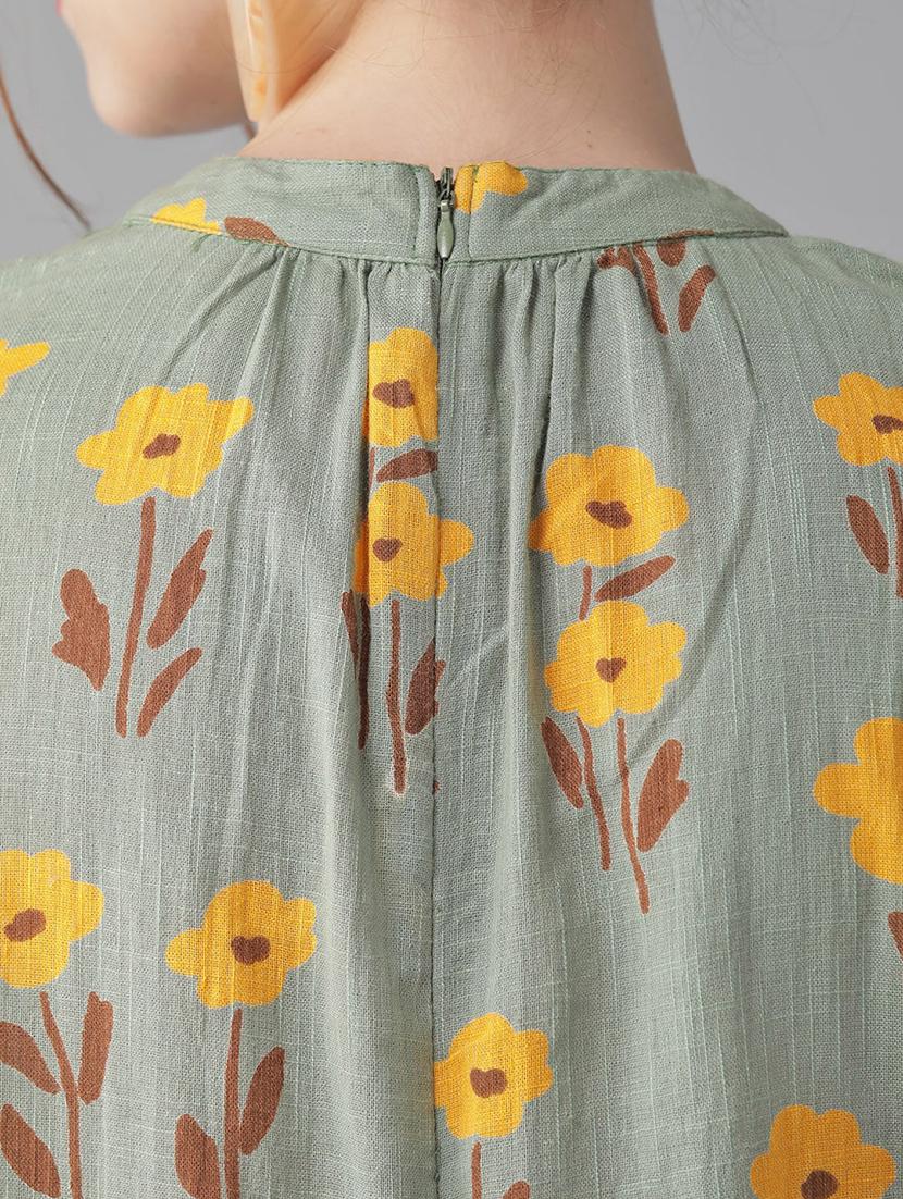 round neck floral dress - 17434572 - Zoom Image - 4