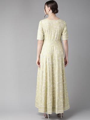 beige cotton maxi dress - 17434601 - Standard Image - 3