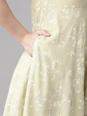 beige cotton maxi dress - 17434601 - Standard Image - 4