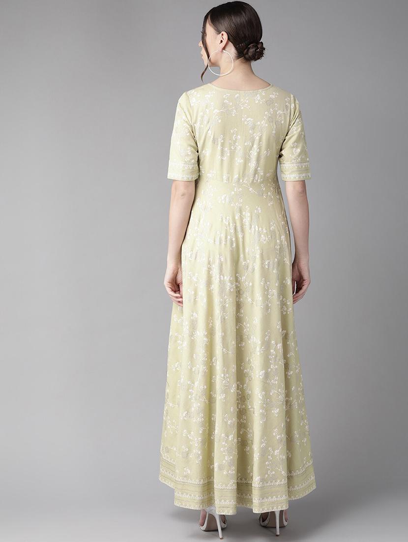 beige cotton maxi dress - 17434601 - Zoom Image - 3