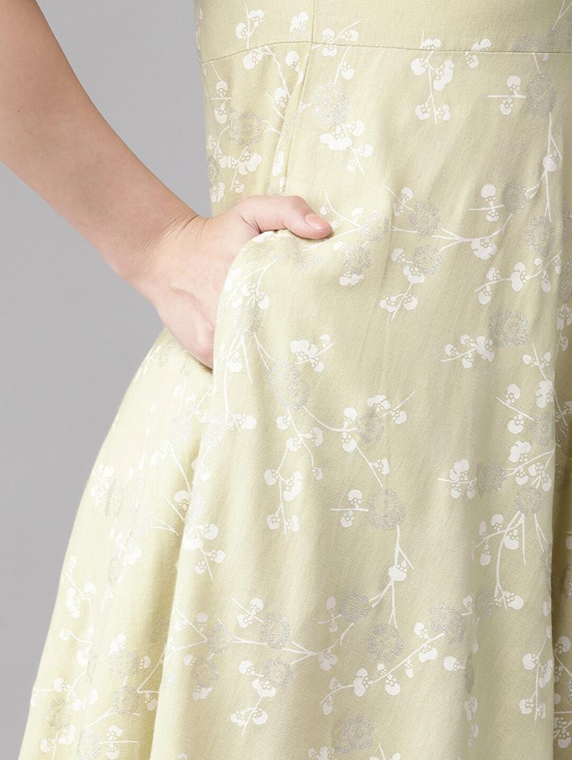 beige cotton maxi dress - 17434601 - Zoom Image - 4