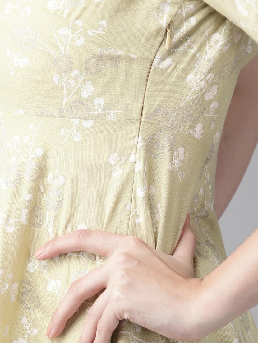 beige cotton maxi dress - 17434601 - Zoom Image - 5