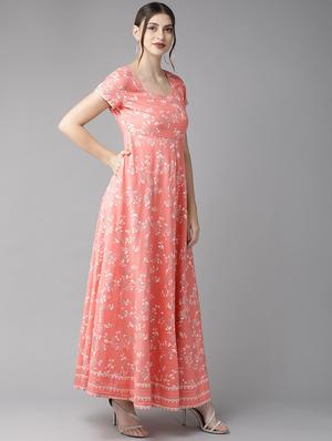pink cotton maxi dress - 17434607 - Standard Image - 2