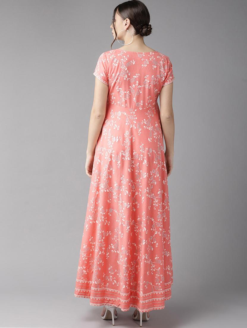 pink cotton maxi dress - 17434607 - Zoom Image - 3