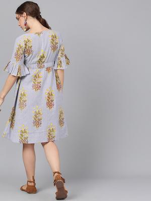 floral a-line dress - 17434638 - Standard Image - 3