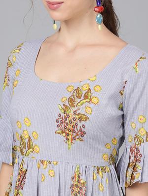 floral a-line dress - 17434638 - Standard Image - 4