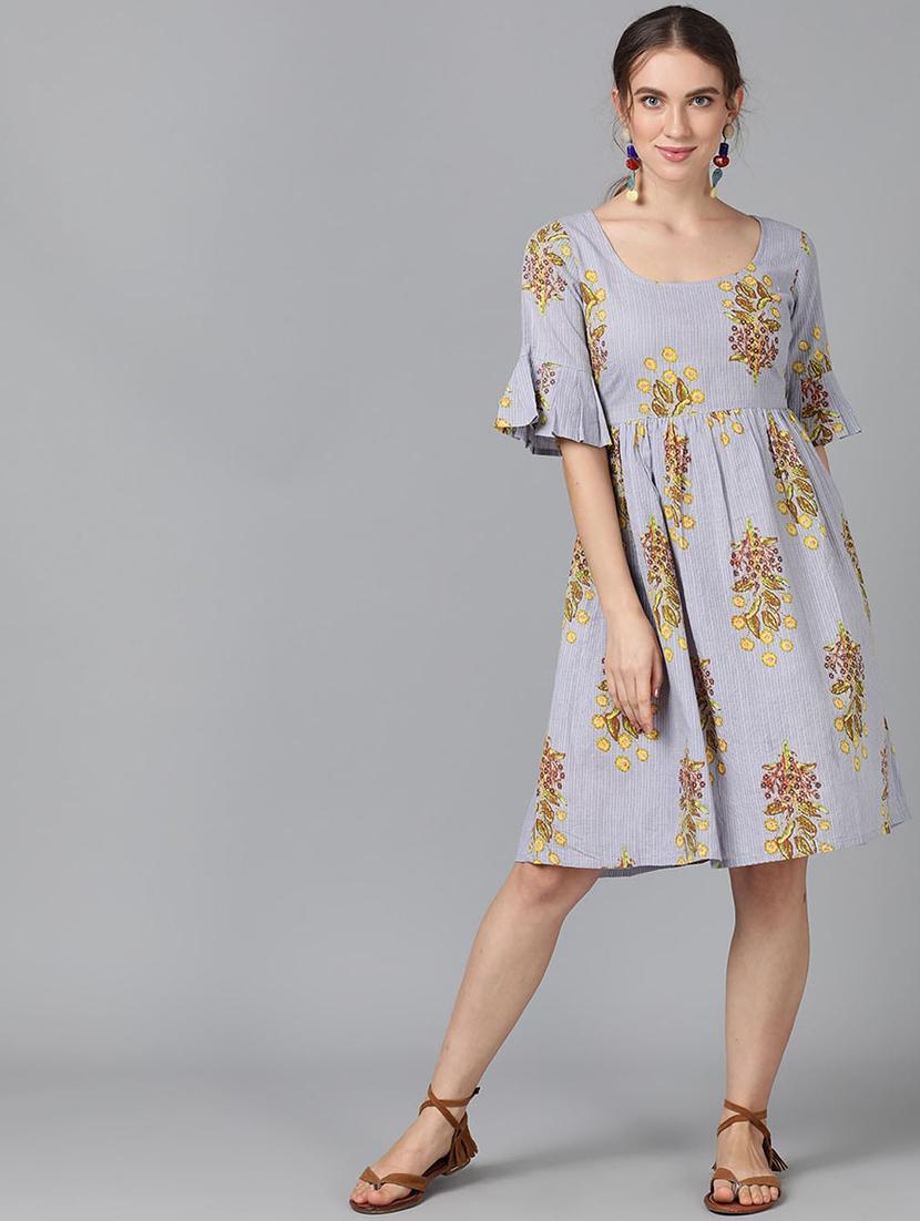 floral a-line dress - 17434638 - Zoom Image - 1