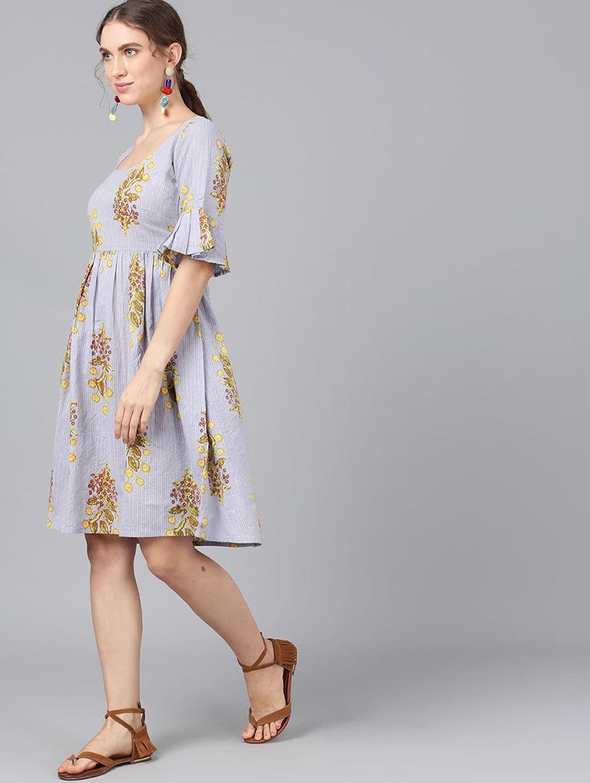 floral a-line dress - 17434638 - Zoom Image - 2