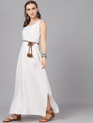 side slit maxi dress - 17434645 - Standard Image - 2
