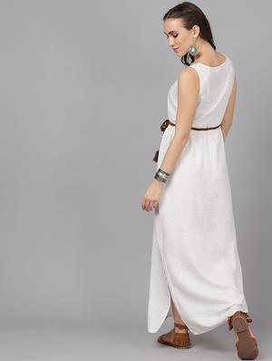 side slit maxi dress - 17434645 - Standard Image - 3