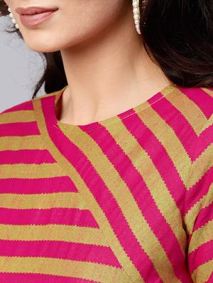 round neck striped maxi dress - 17434702 - Standard Image - 5