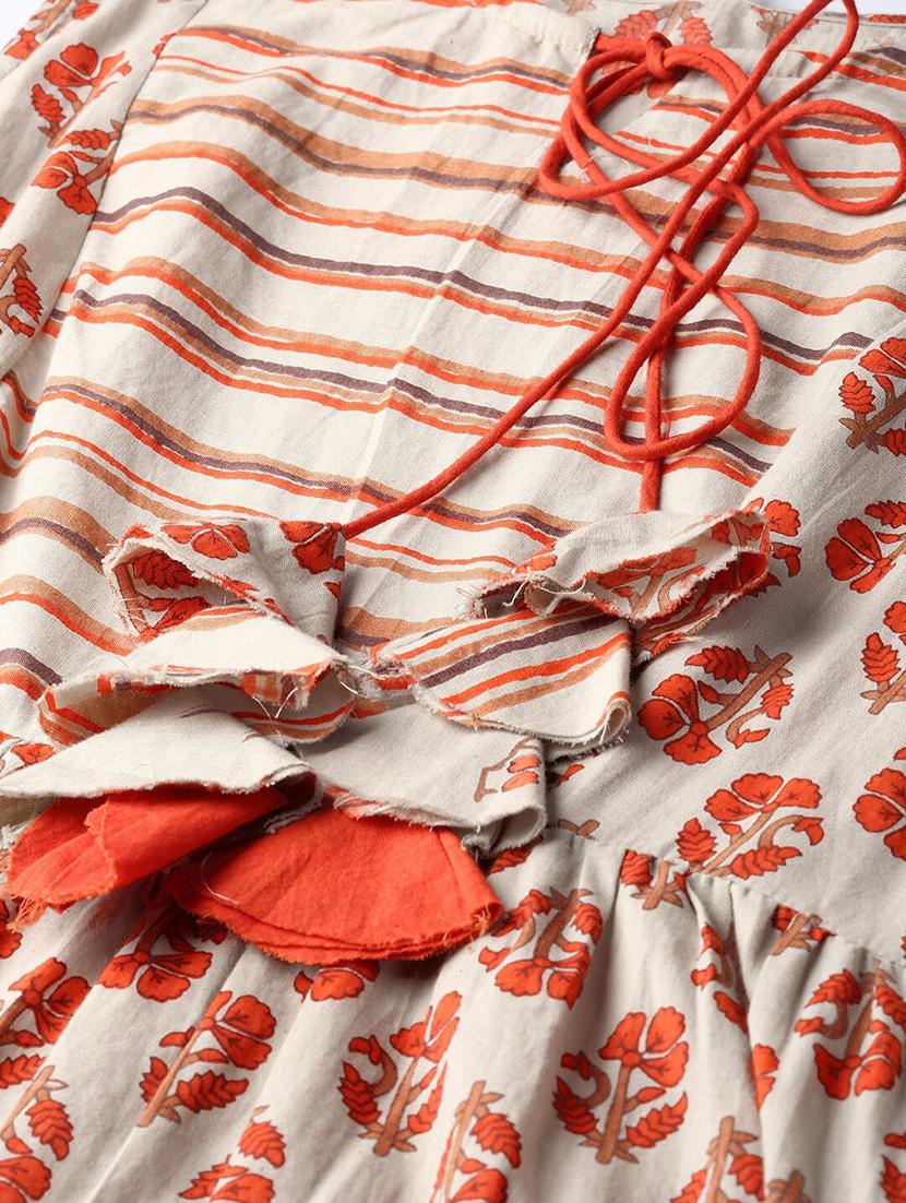 tie up neck printed maxi dress - 17434819 - Zoom Image - 5