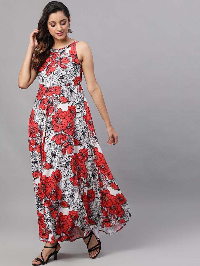 boat neck floral maxi dress - 17434850 - Zoom Image - 2
