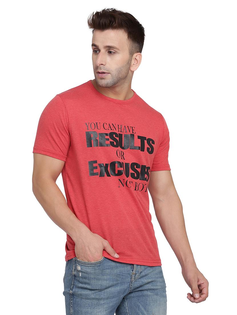 red chest print t-shirt - 17434856 - Zoom Image - 1