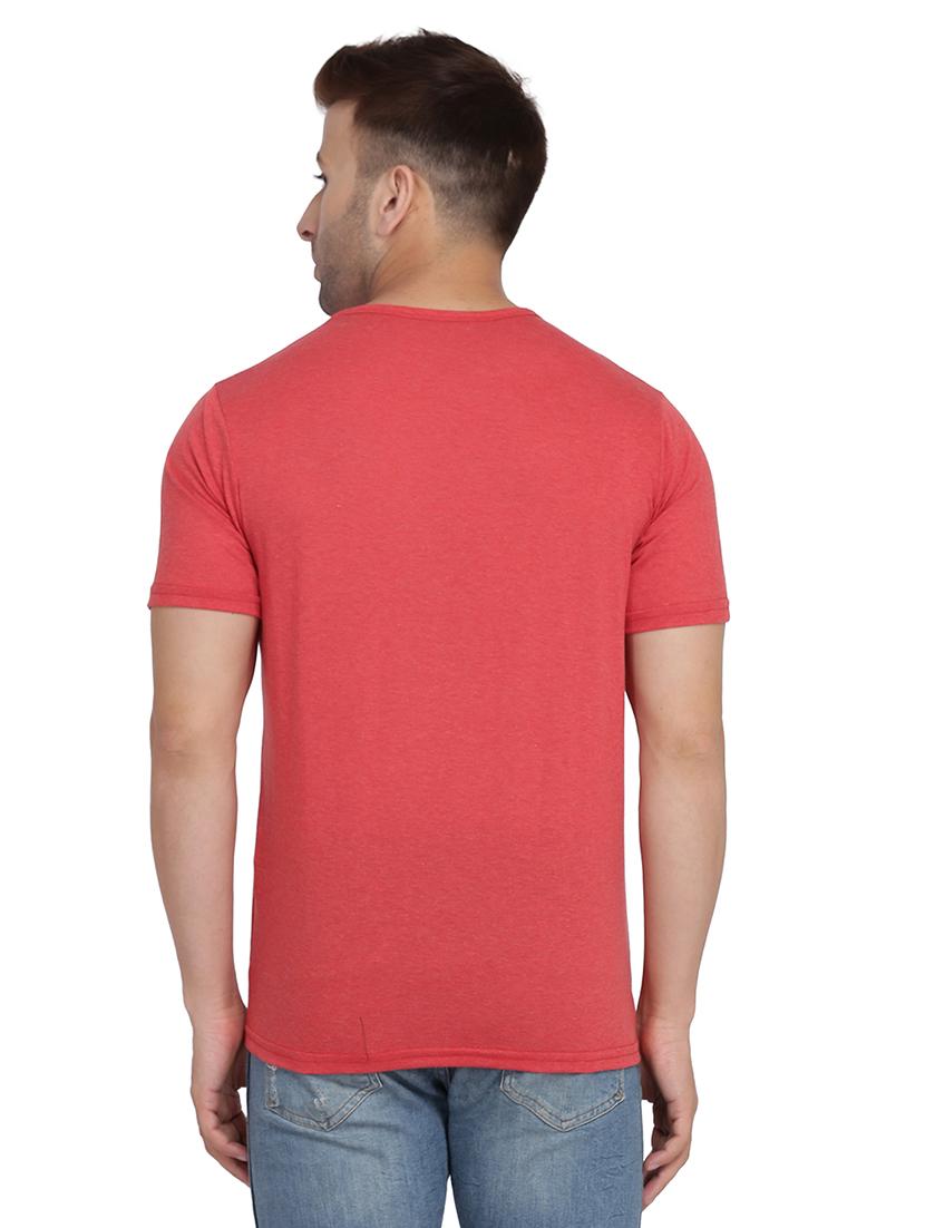 red chest print t-shirt - 17434856 - Zoom Image - 3