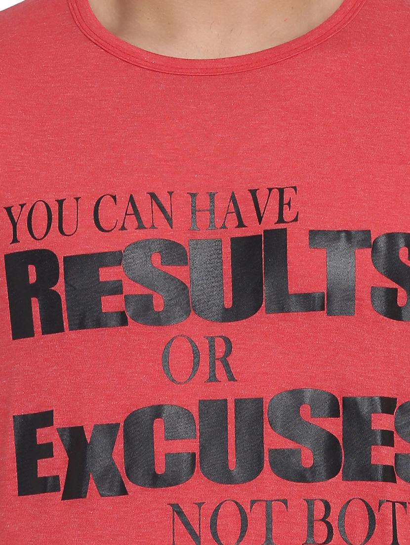 red chest print t-shirt - 17434856 - Zoom Image - 5