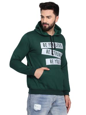 bottle green printed sweatshirt - 17434994 - Standard Image - 2