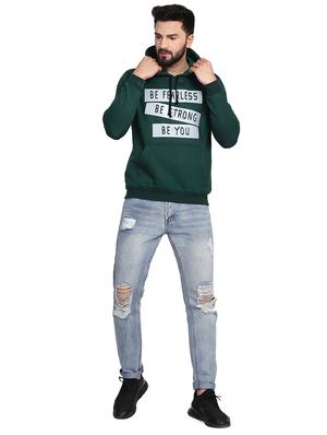 bottle green printed sweatshirt - 17434994 - Standard Image - 4