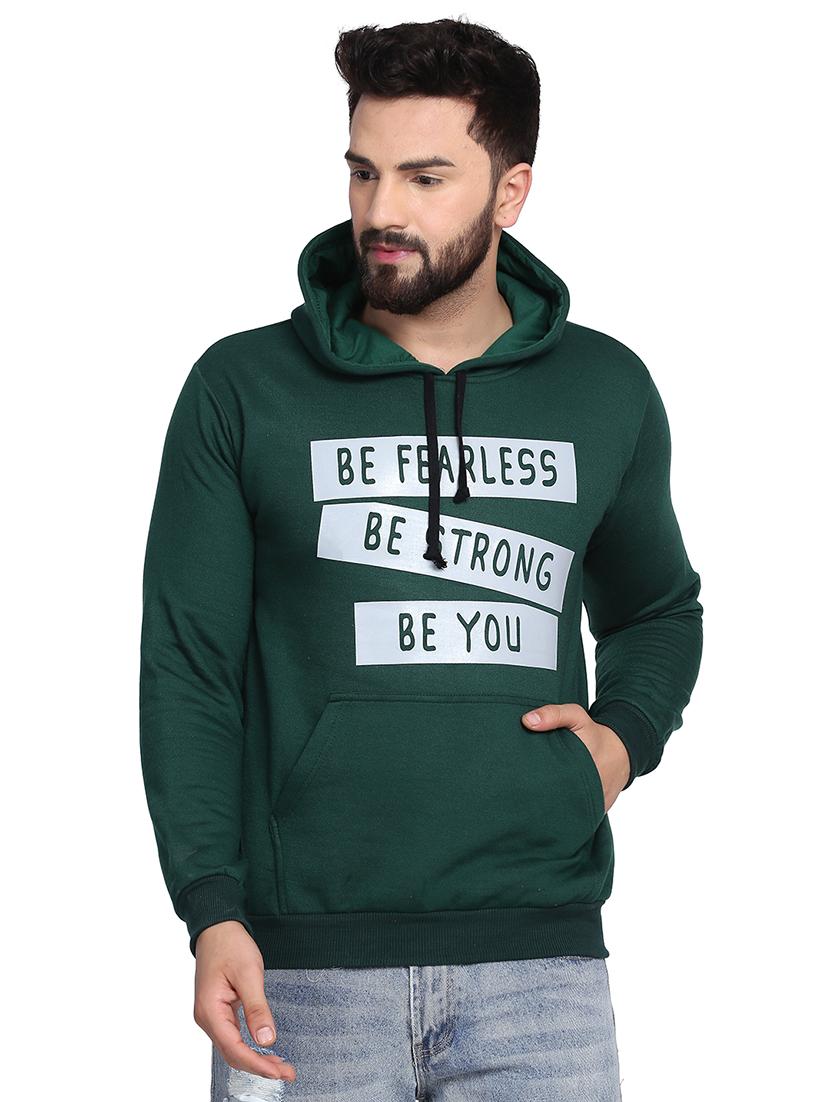 bottle green printed sweatshirt - 17434994 - Zoom Image - 1