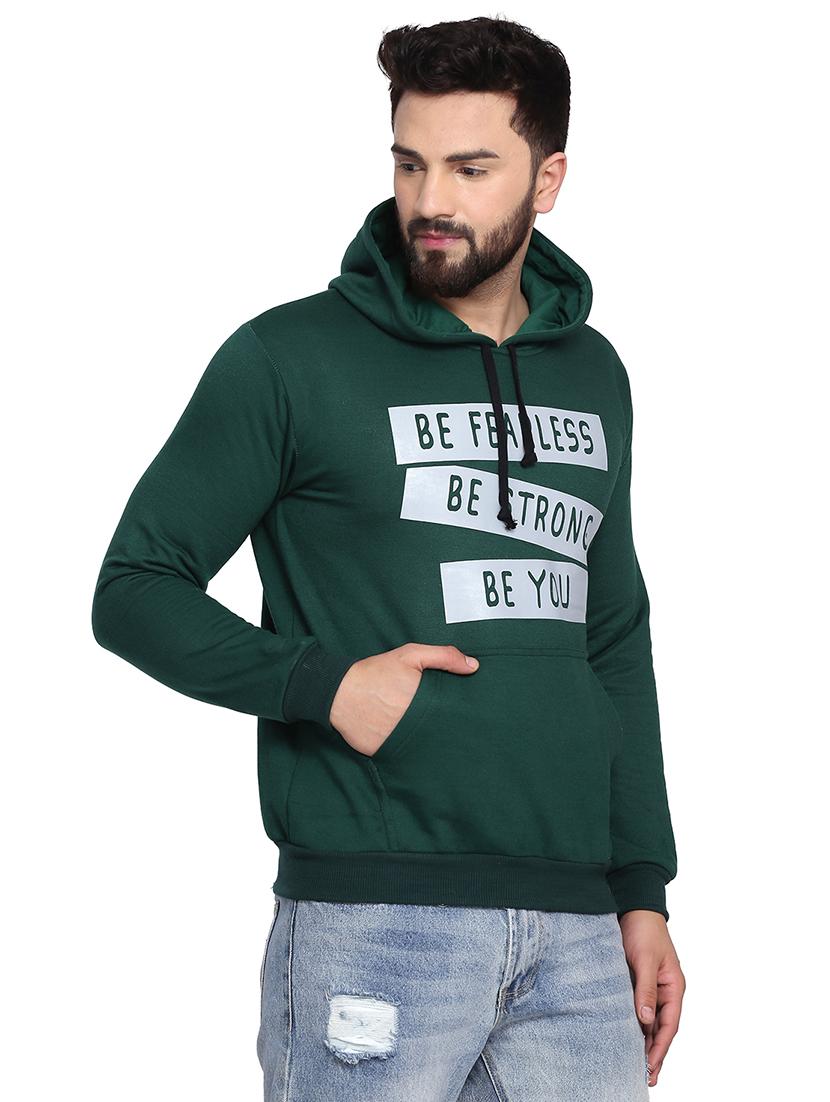 bottle green printed sweatshirt - 17434994 - Zoom Image - 2