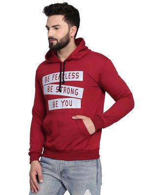 maroon printed sweatshirt - 17434996 - Standard Image - 2