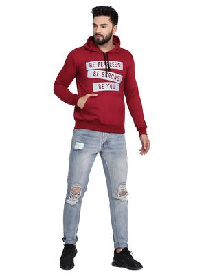 maroon printed sweatshirt - 17434996 - Standard Image - 4