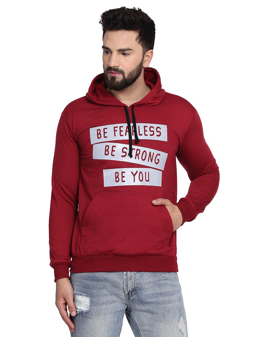 maroon printed sweatshirt - 17434996 - Zoom Image - 1