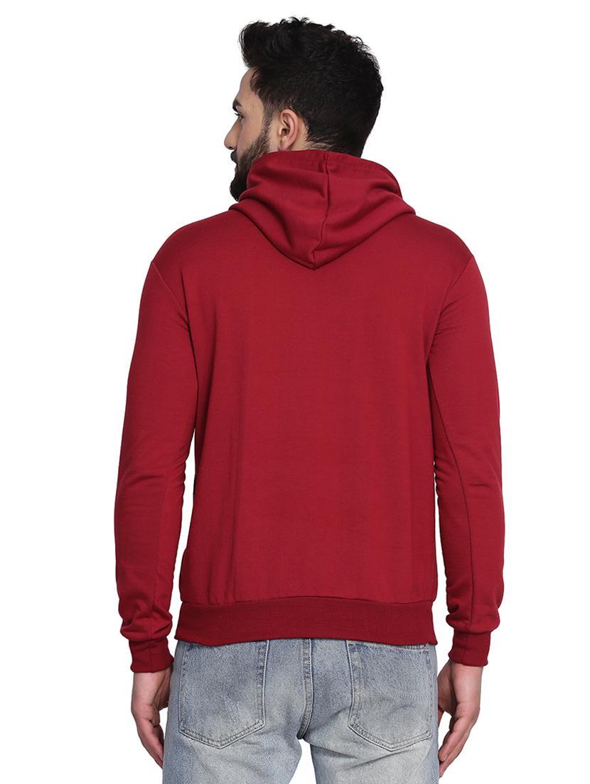 maroon printed sweatshirt - 17434996 - Zoom Image - 3