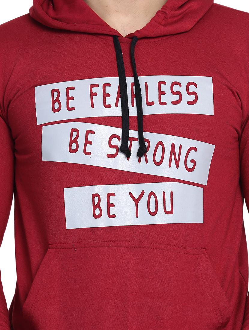 maroon printed sweatshirt - 17434996 - Zoom Image - 5