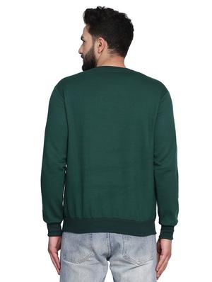 bottle green chest print sweatshirt - 17435000 - Standard Image - 3