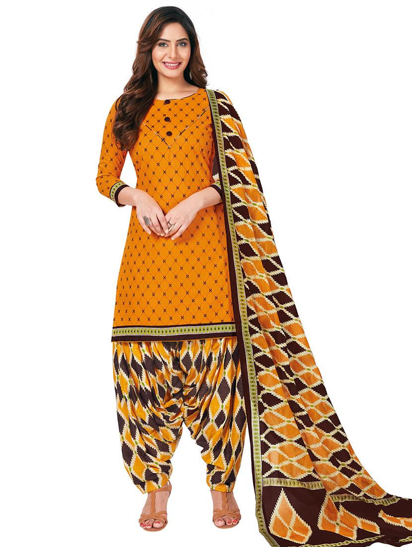 printed unstitched salwar suit - 17435105 - Zoom Image - 1