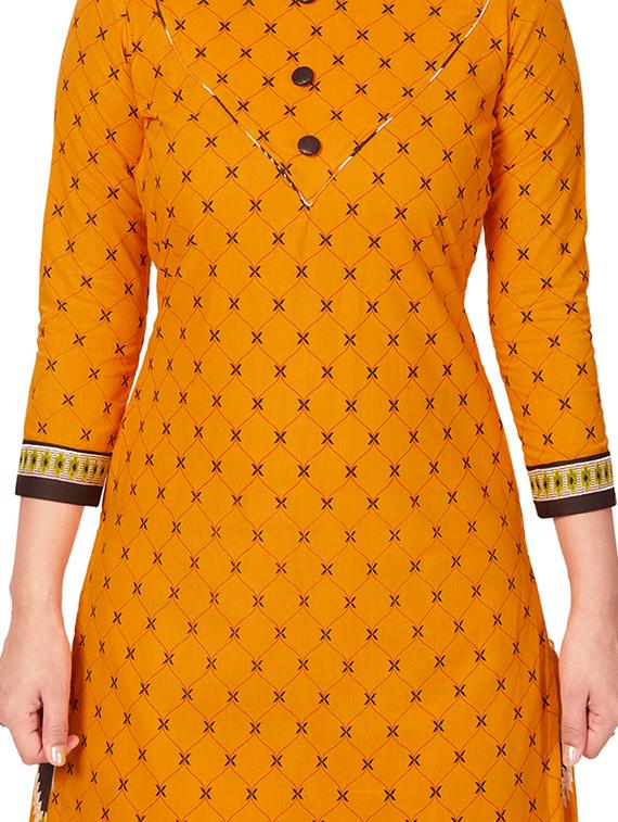 printed unstitched salwar suit - 17435105 - Zoom Image - 4