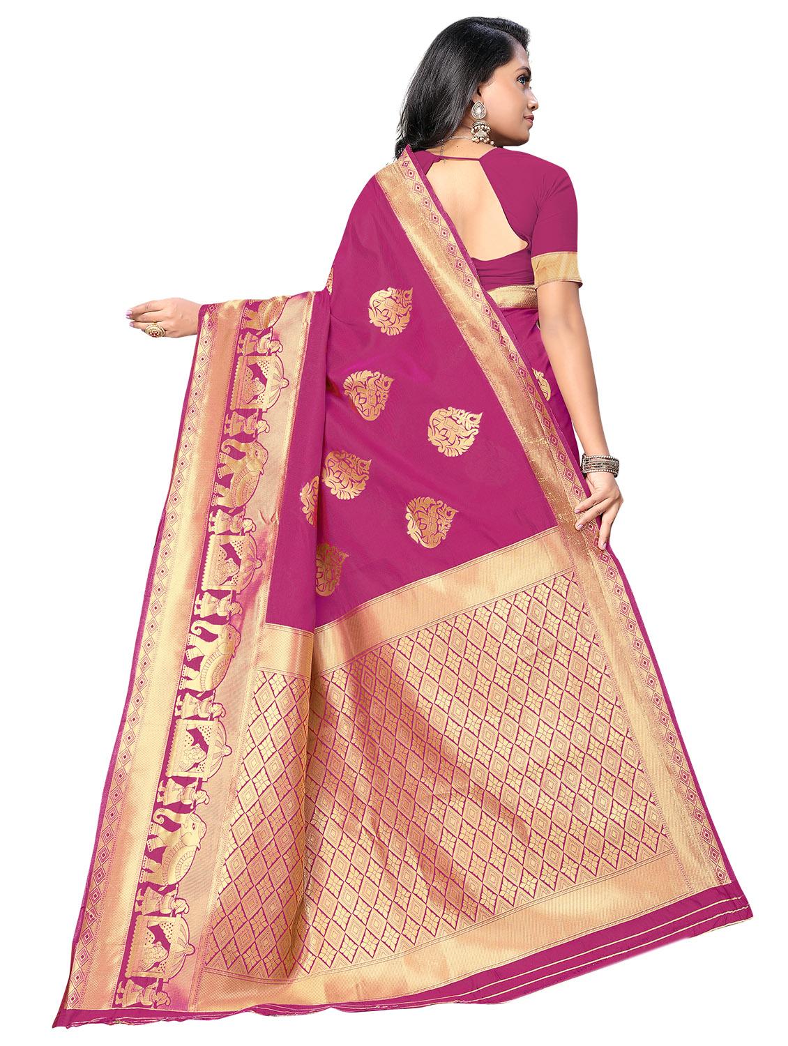 conversational banarasi saree with blouse - 17435174 - Zoom Image - 2