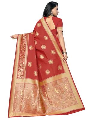 conversational banarasi saree with blouse - 17435175 - Standard Image - 2