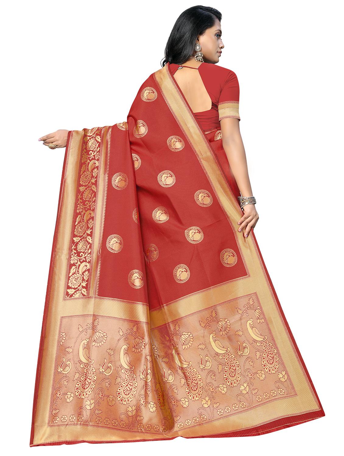 conversational banarasi saree with blouse - 17435175 - Zoom Image - 2