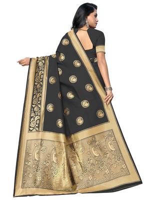 bordered banarasi saree with blouse - 17435176 - Standard Image - 2