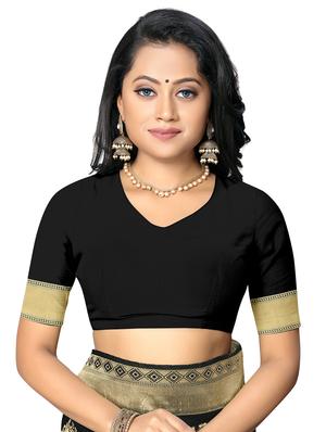 bordered banarasi saree with blouse - 17435176 - Standard Image - 3
