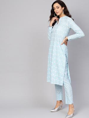 printed kurta pant set - 17435398 - Standard Image - 2