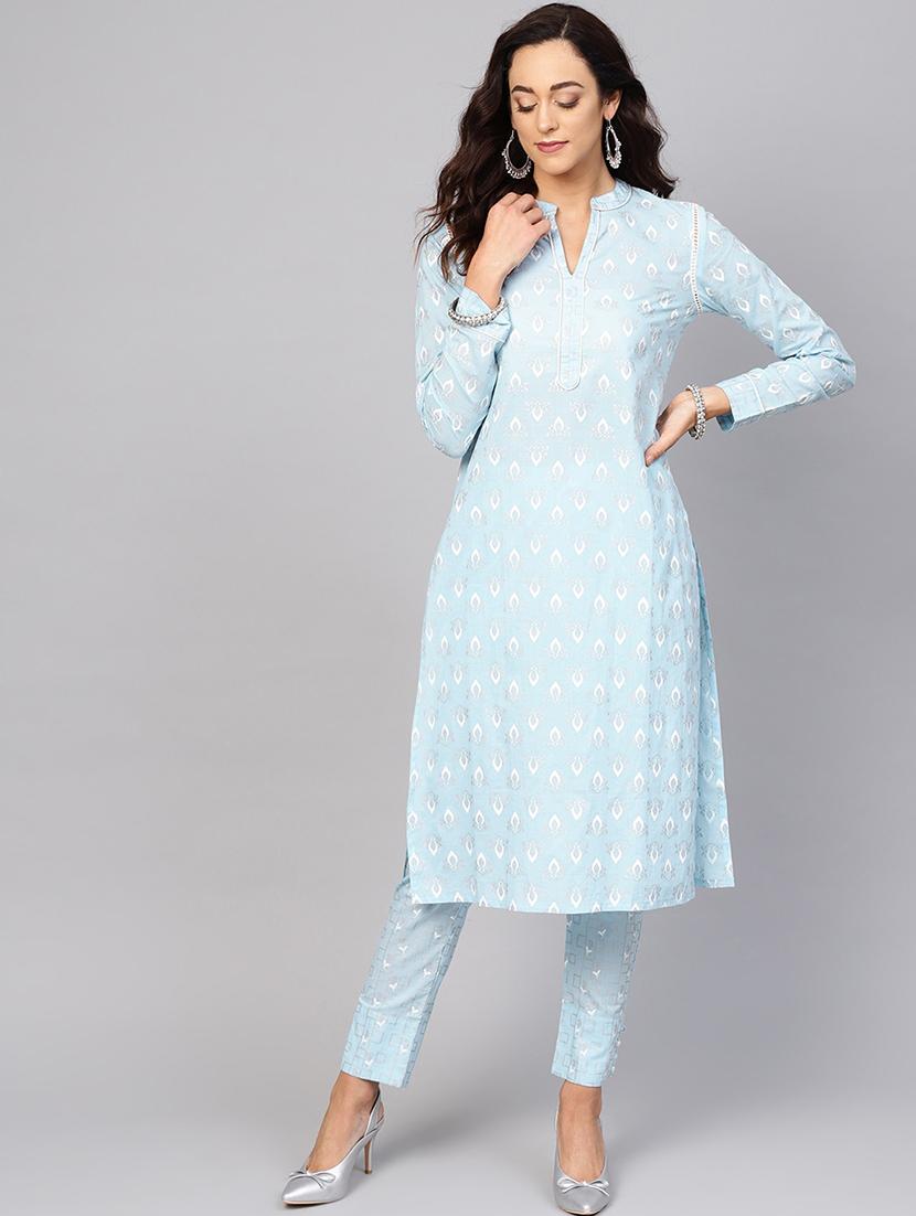 printed kurta pant set - 17435398 - Zoom Image - 1