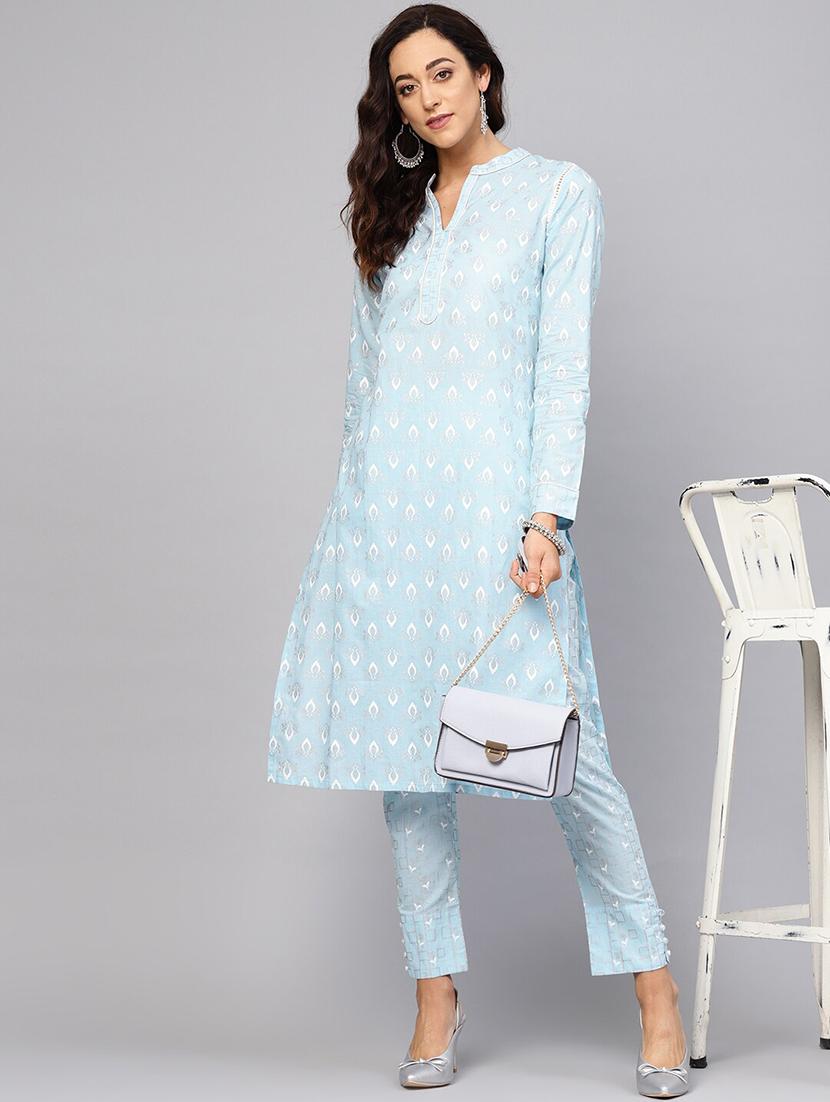 printed kurta pant set - 17435398 - Zoom Image - 4