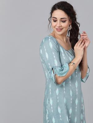 ikat kurta palazzo set - 17435518 - Standard Image - 6