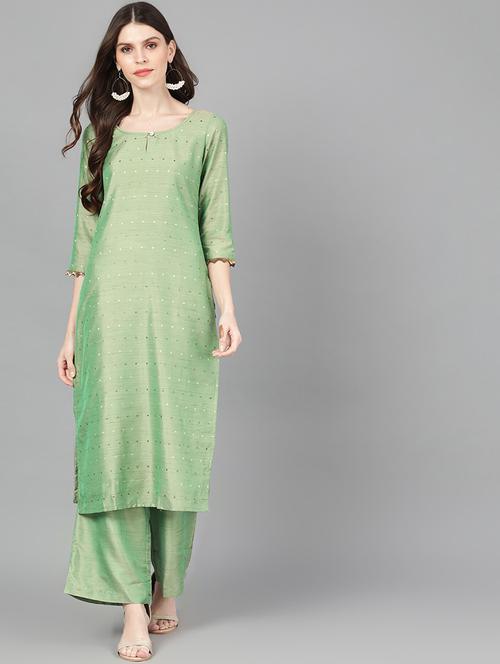 self design kurta palazzo set - 17435526 - Standard Image - 1