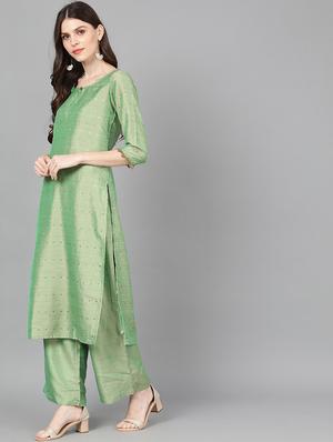 self design kurta palazzo set - 17435526 - Standard Image - 2
