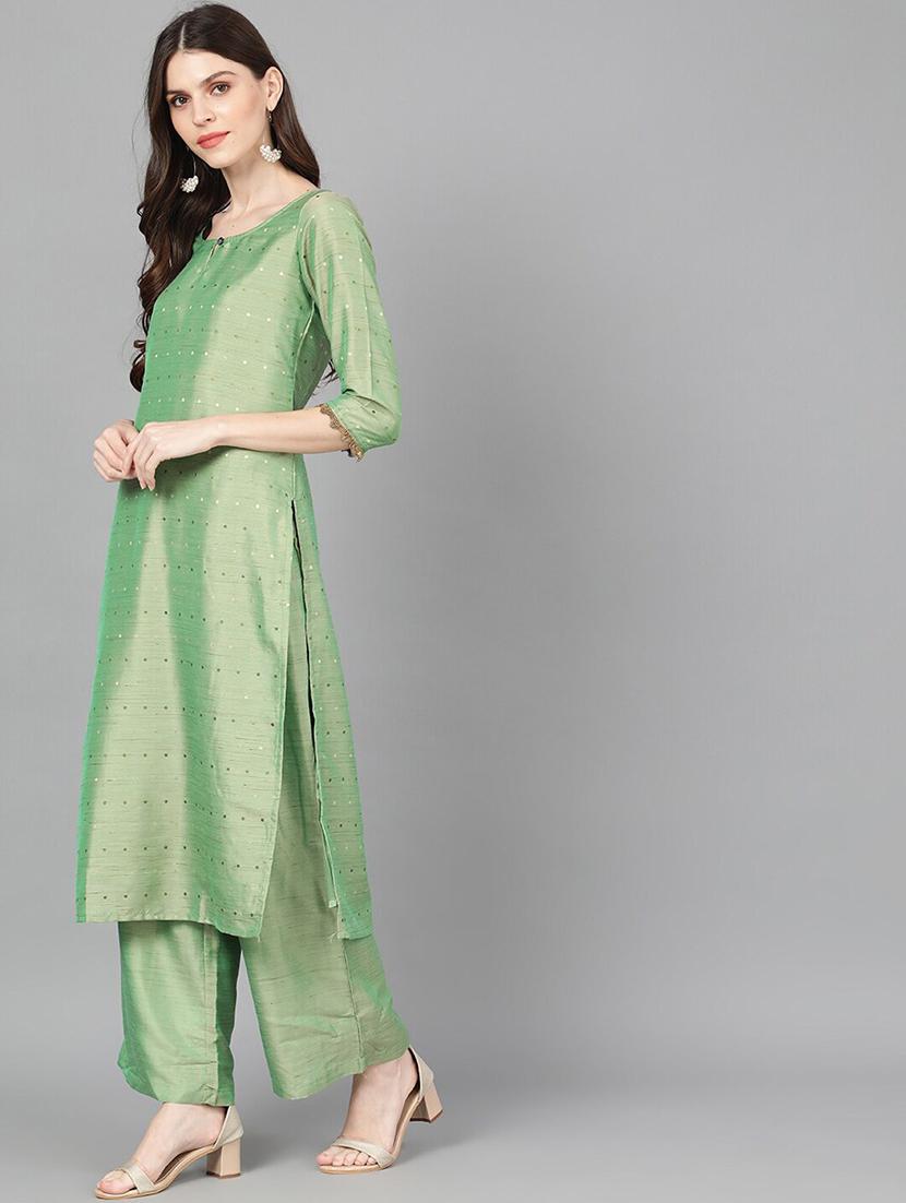 self design kurta palazzo set - 17435526 - Zoom Image - 2