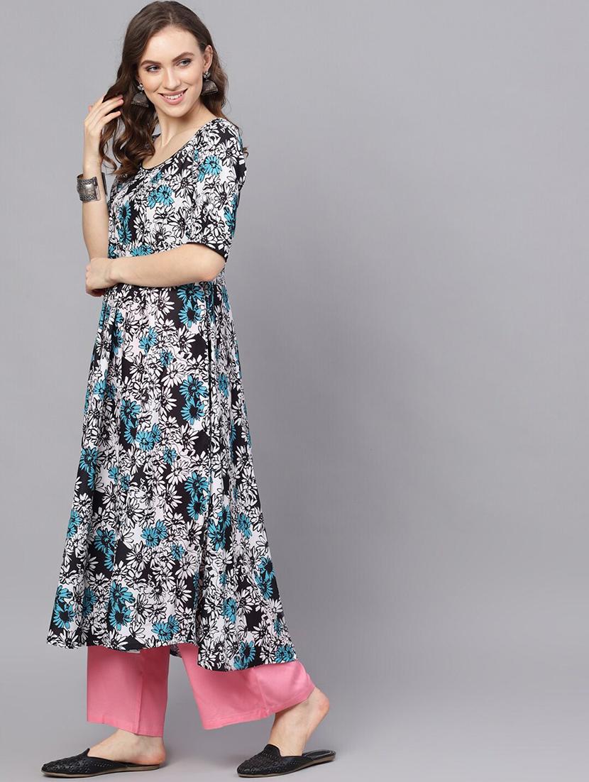 floral kurta palazzo set - 17435623 - Zoom Image - 2